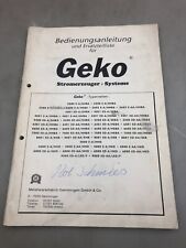 GEKO Bedienungsanleitung + Ersatzteilliste f. alle Stromerzeuger siehe Foto  /10