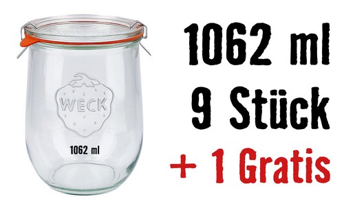 Weck gläser 1062ml - +,