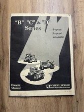 Wheel Horse B C D Serie 4-Gang 8-Gang Automatik Rasentraktor Bedienungsanleitung
