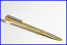 1980s PHILIPPE CHARRIOL Kugelschreiber in Gold & Silber mit neuer schwarzer Mine