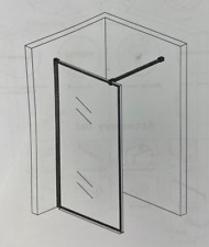 Badplaats B.V. Duschwand Georgia 80 x 200cm Glas Duschabtrennung Walk-In Dusche