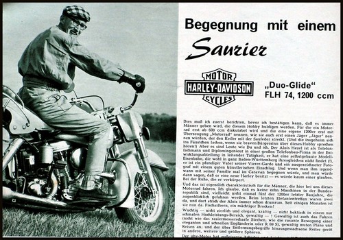 Motorrad 1962 test harley - motorrad,