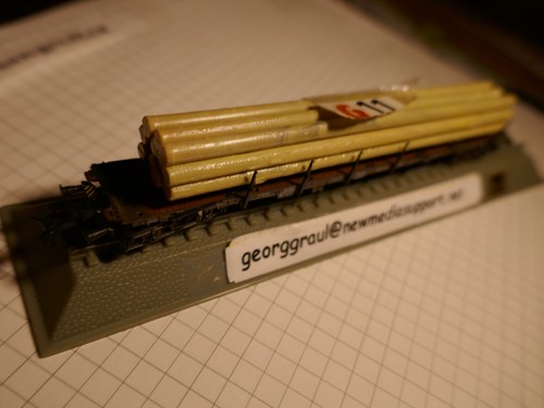 Waggon mit langholz - ,