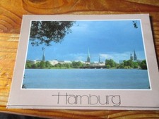 HAMBURG POSTKARTE MIT FOTO AN DER AUSSENALSTER POSTKARTE GG 047 K:H:PETERSEN