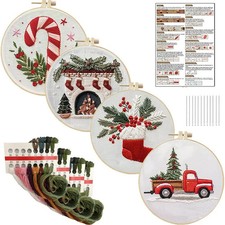 Weihnachts-Stickset Kranz