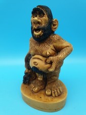 Speckstein Figur Neandertaler ca 14cm Barbar Höhlenmensch