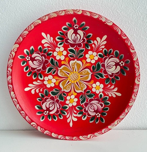 Dekoteller rot blume - dekoteller,