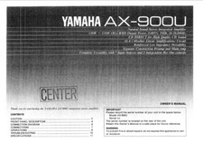 Yamaha AX-900U - Stereo-Soundverstärker - Bedienungsanleitung - BENUTZERHANDBUCH 