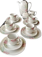 Eschenbach Porzellan Domus Cabelo Tulpe Kaffeeservice für 5 Personen 18 tlg. TOP