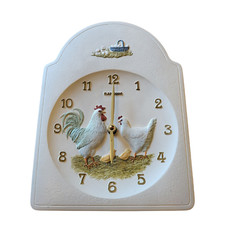 Junghans Wanduhr Uhr Küchenuhr   Motiv Huhn Kücken Hahn 20x27cm