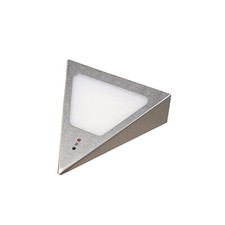 LED Unterbauleuchten Dreieck mit Sensor - Dimmer Einbauspot Edelstahl gebürstet
