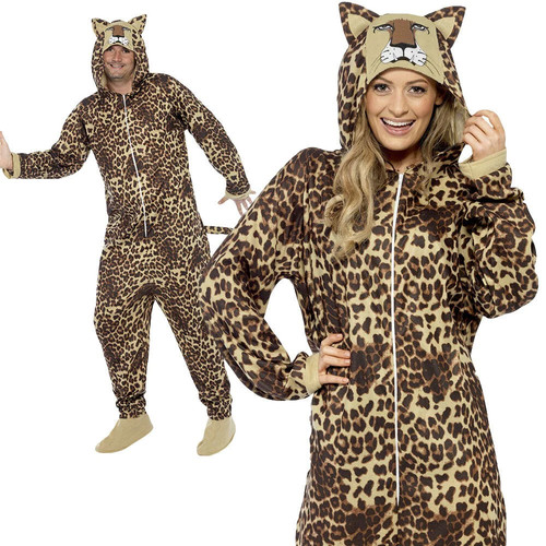 Erwachsenen leopard jumpsuit - erwachsenen,