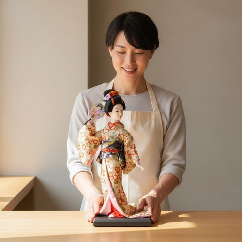 Geisha puppe handgefertigt - puppe,