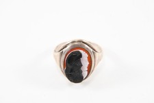 C26A11- Silber (geprüft) Ring mit Achat Kamee