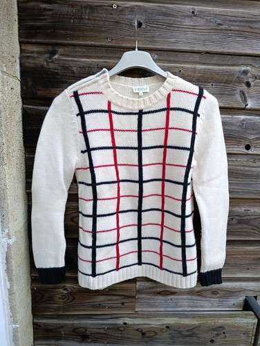 Pullover merinowolle ecru - ecru, und