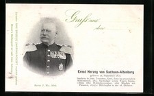 Ernst Herzog von Sachsen-Altenburg in Uniform, Ansichtskarte 