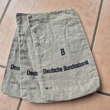 1x Orig. Geldsack Deutsche Bundesbank Beutel Münzsack Leinensack   B/10.97