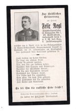 Sterbebild ,WK1 Soldat  K.u.K