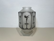 Jugendstil Glas Lampe Lampenschirm mit Frauen Motiv Glasschirm ohne Halterung