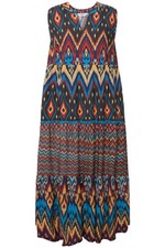 Angel of Style Damen große Größen Maxikleid A Linie grafischer Druck