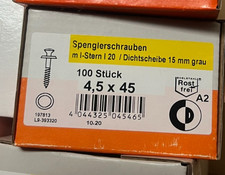 Dresselhaus Packung Spenglerschrauben  4,5x45mm  Edelstahl  A2/ Büroben