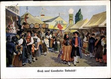 Künstler Ak Stuttgart Cannstadt, Cannstatter Volksfest, Trachten,... - 4011349