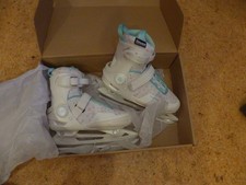 Schlittschuhe Kinder Mädchen Tecnopro Flash Adj.Weiss Größenverstellbar Gr 37-40