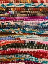 Fleckerl KUFSTEIN multicolor   Handweb Flicken Teppich (90x34cm