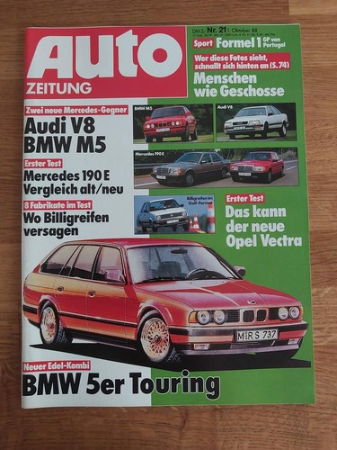 Auto zeitung 1988 - audi, v8