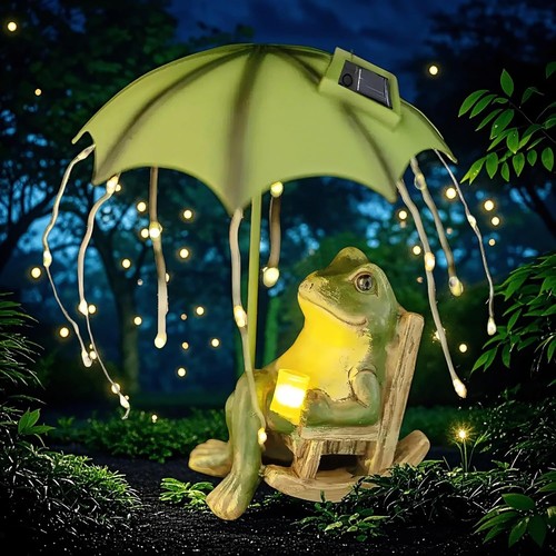 Solar frosch figuren garten - solar,