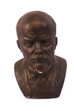 WLADIMIR ILJITSCH LENIN Büste Statue Gips Metalloptik H 31 cm UdSSR DDR KULT