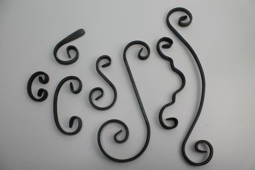 Bogen schnörkel stahl roh - s-schnörkel,