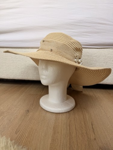 Strohhut hut beige camel - strohhut,