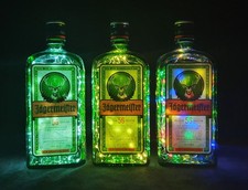 Jägermeister 3er SET Flaschenlampen mit 80 LEDs Upcycling Lampen Geschenk Idee