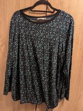 Cecil Langarm Shirt mit Tunnelzug Grün schwarz Gr Xxl