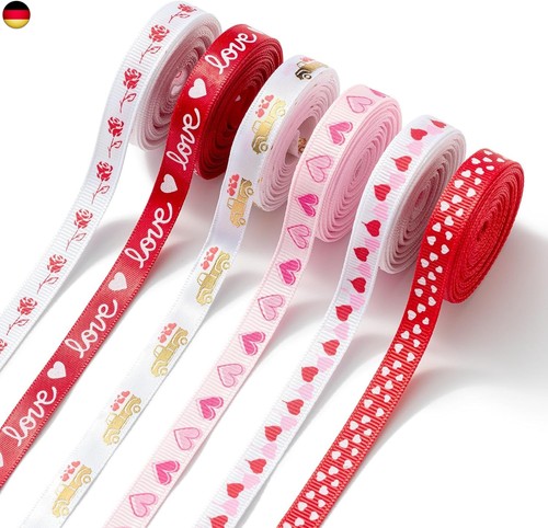 Geschenkband set satin rot - set,