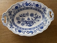 B5/ ovale Hutschenreuther Zwiebelmuster Schale -  ca. 30x19 cm. - 1980er Jahre