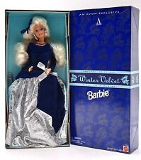 1995 Avon Exclusive Winter Velvet Barbie Puppe / Special Edt, Mattel 15571, NrfB