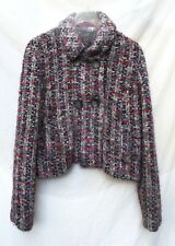 Boucle Jacke N2 lila MARC CAIN 36 Mohair Wolle Seide grau rot Blazer edel NP300€