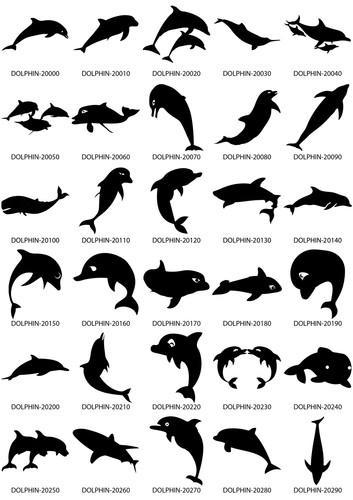 Delfin aufkleber schwarz - delfin,