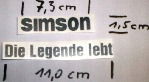 Aufkleber simson die - die, legende