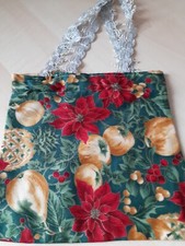 Damentasche, Tasche, Stoffbeutel , Handarbeit, NEU - WEIHNACHTSSTERN - APFEL