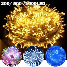 LED Lichterkette 10-100m Weihnachtsbeleuchtung für Innen Außen Warmweiß Kaltweiß