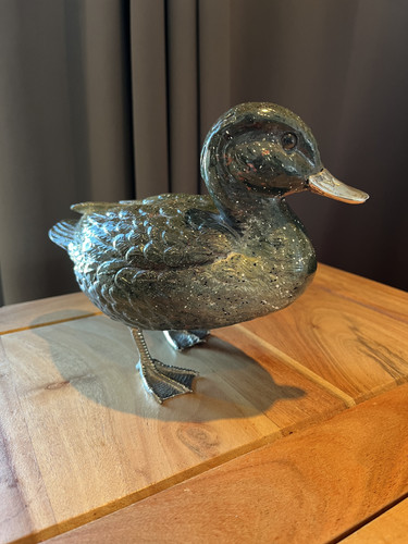 Keramik ente glasiert - ente,