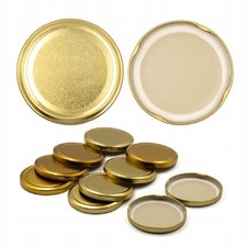 10x Goldene Einmachgläser