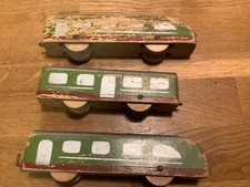 Eisenbahn Lok Zug Holz Spielzeug alt markiert 53cm komplett Diesellok