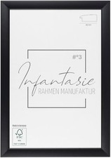 Bilderrahmen Schwarz Matt 'N°3' Infantasie nach Maß modern Holz