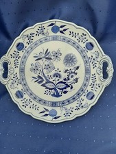 Hutschenreuther Zwiebelmuster Kuchenplatte mit Griffe 1.Wahl ( NEUWERTIG) 