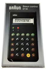 Braun Control ET 66 Taschenrechner in OVP - 80 Jahre Vintage - Zustand sehr gut