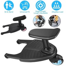 Universal Buggy Board mit Sitz Kiddy Board für Kinderwagen Trittbrett Rollbrett